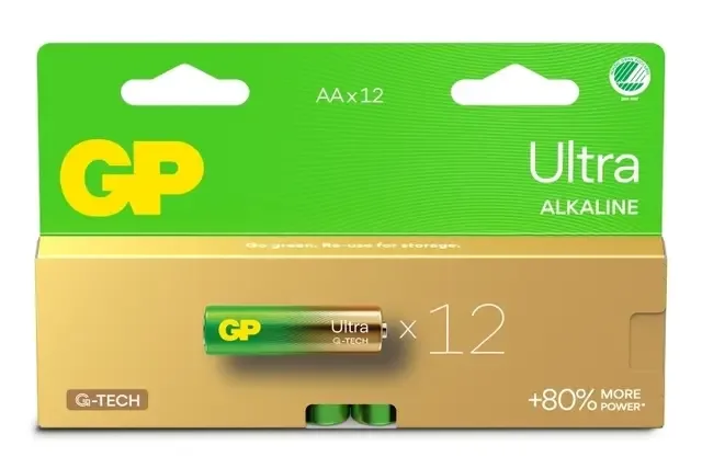 GP Ultra Alkaline AA Svanenmärkt 12-pack