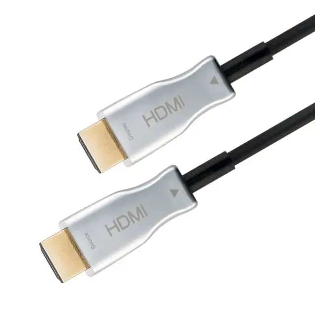Goobay Optisk hybrid höghastighets HDMI™-kabel med Ethernet (AOC) Höghastighetskabel, 4K @ 60 Hz, för långa överföringsavstånd, 10 m
