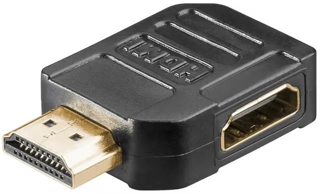 Goobay HDMI™ vinkeladapter 270°, guldpläterad, 8K @ 60 Hz