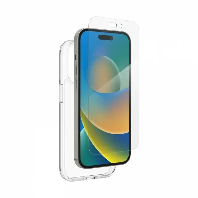 ZAGG Bundle pack: Skärmskydd + Transparent skal till iPhone 14