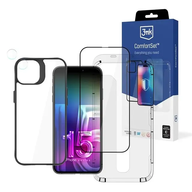 3MK [4 PACK] iPhone 15 Skyddspaket Comfort
