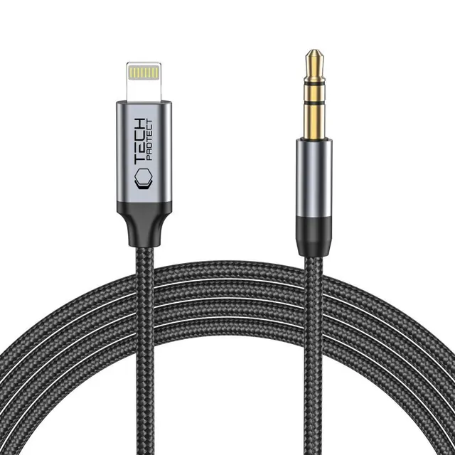 Tech-Protect UltraBoost Lightning till 3.5mm kabel 1m