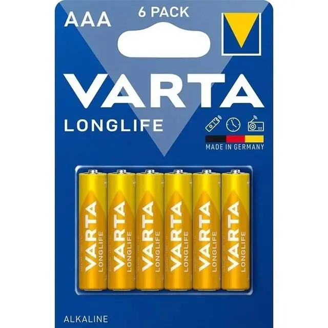 Varta 6-st Alkaliskt Batteri R3 (AAA) Longlife