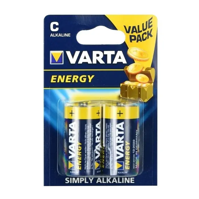 Varta 2-st Alkaliskt Batteri R14 (Type C) Energy