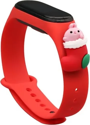 Xiaomi Mi Band 4/3 ersättningsarmband Xmas Santa 1, röd