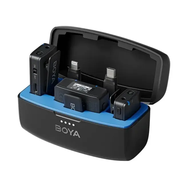 BOYA BOYAMIC trådlös 2,4 GHz mikrofon x2, 3,5 mm TRS, Lightning, USB-C