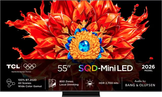 TCL 55" MSQLED85L 4K SQD-Mini LED TV (2026)