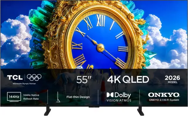 TCL 55" A400 4K QLED TV (2026)