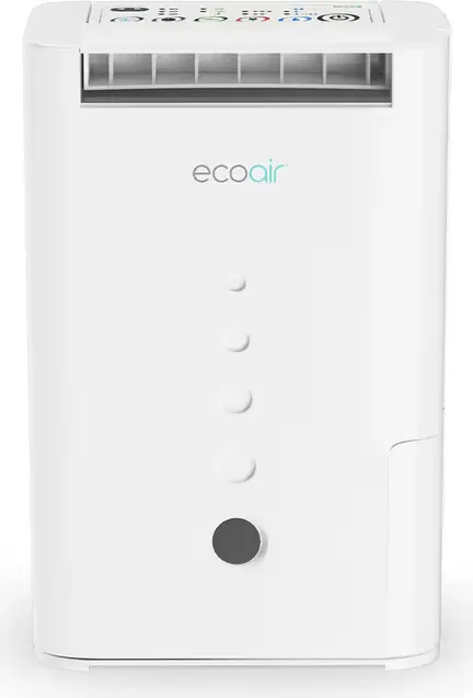 EcoAir DD128 Desiccant Avfuktare med torkrotor, jonisering och E7‑teknologi.