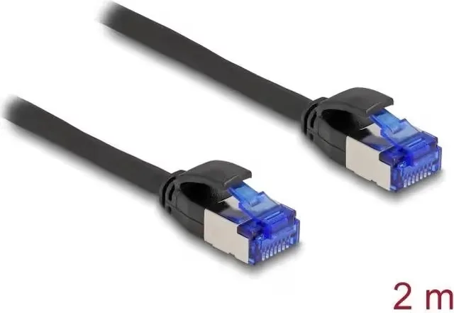 DeLOCK RJ45 Network Cable Cat.6A S/FTP Slim 2 m black