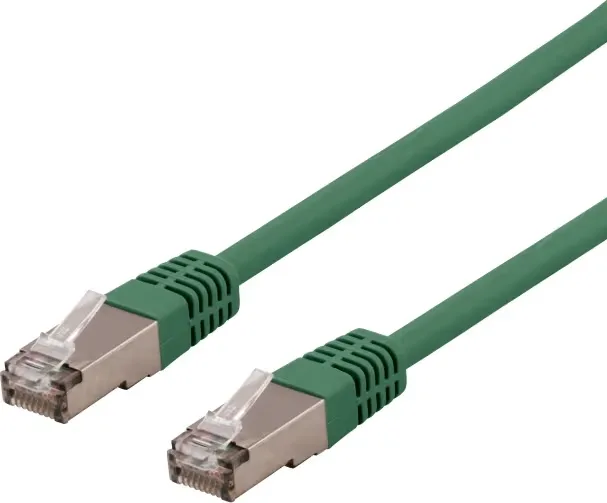 Deltaco U/FTP Cat6a patch cable, LSZH, 2m, green