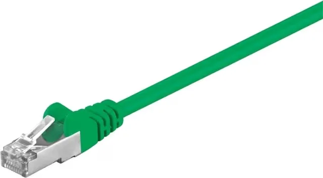 Goobay Patchkabel CAT 5e, SF/UTP, grön, 5 m kopparklädd aluminiumtråd (CCA)