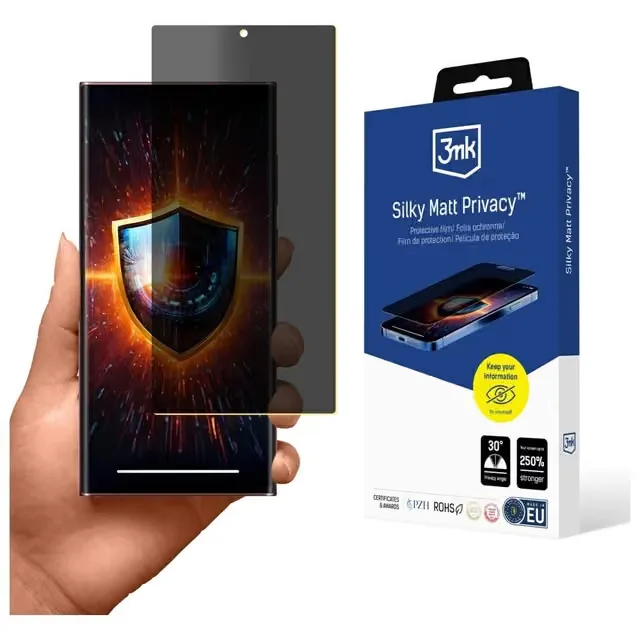 3MK Galaxy S23 Ultra Plastfilm Skärmskydd Privacy Silky Matt