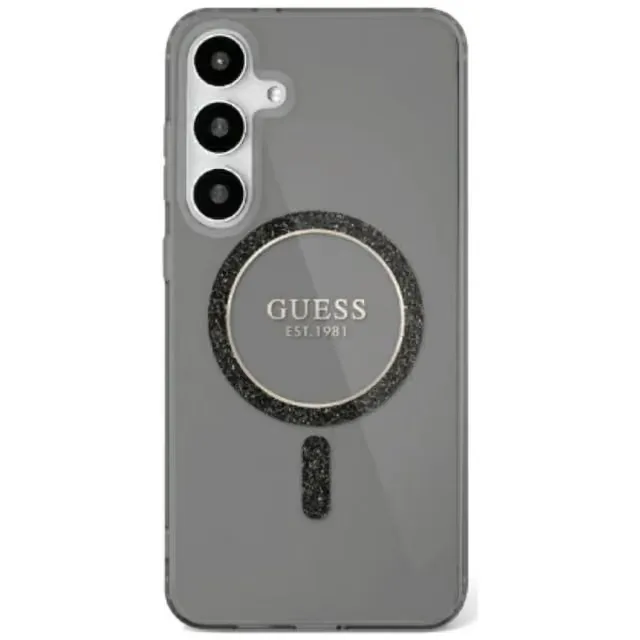 Guess Mobilskal till Galaxy S25 Ultra MagSafe Glitter Circle Classic Logo