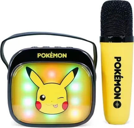 Pokémon Karaokehögtalare med Mikrofon Pikachu Popsing LED