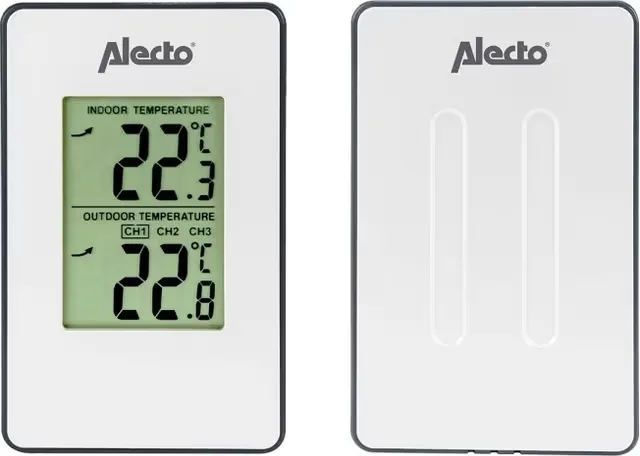 Alecto Väderstation med trådlös sensor vit