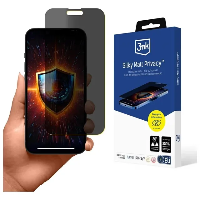 3MK iPhone 14 Pro Max Plastfilm Skärmskydd Privacy Silky Matt