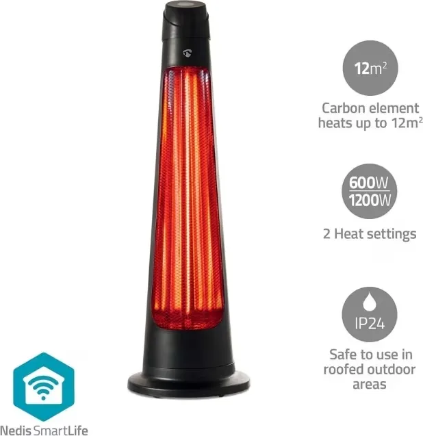 Nedis SmartLife terrassvärmare, Wi-Fi, 1200 W
