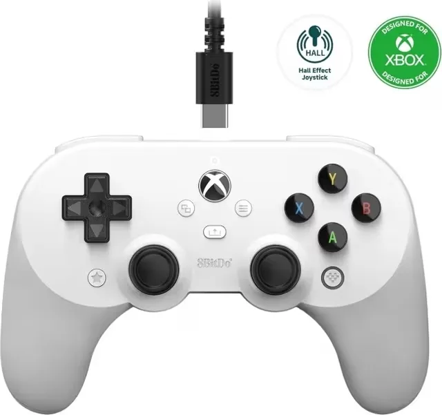 8BitDo - Pro Wired Gamepad 2 - Xbox (White)