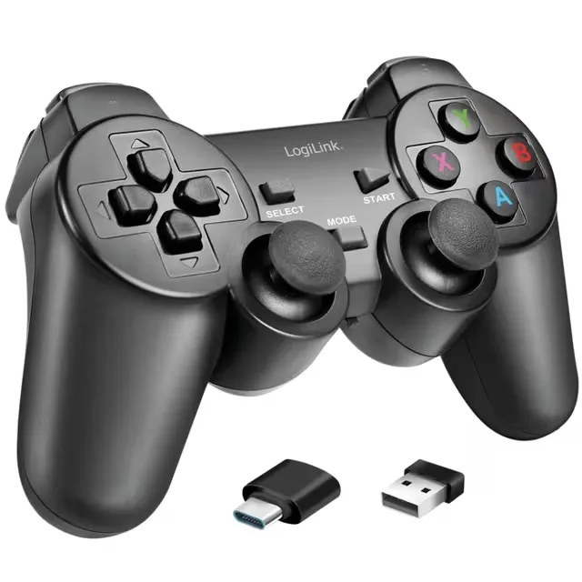 LogiLink: Gamepad Trådlös 2,4 GHz Svart