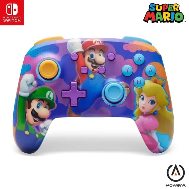 PowerA förbättrad Nintendo Switch trådlös handkontroll Splash Heroes