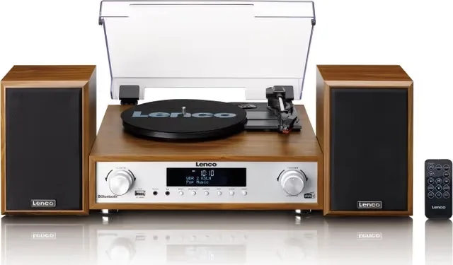 Lenco MC-160 stereoanläggning med skivspelare, DAB+/FM och Bluetooth