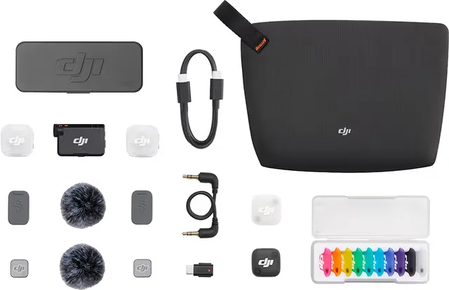 DJI Mic Mini 2 trådlös mikrofon (2 TX + 1 RX + Laddningsfodral)