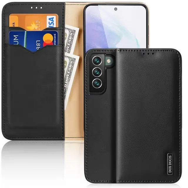 Dux Ducis Hivo plånboksfodral i läder till Samsung Galaxy S22+ Svart