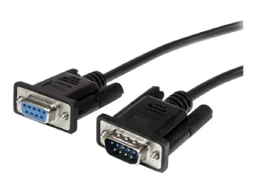 StarTech.com 3 m svart seriell DB9 RS232-kabel