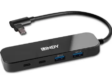 Lindy 43334, USB 3.2 Gen 2 (3.1 Gen 2) Typ-C, USB 3.2 Gen 2 (3.1 Gen 2) Typ-A, USB 3.2 Gen 2 (3.1 Gen 2) Typ-C, 10000 Mbit/s, Svart, Akrylnitrilbutad