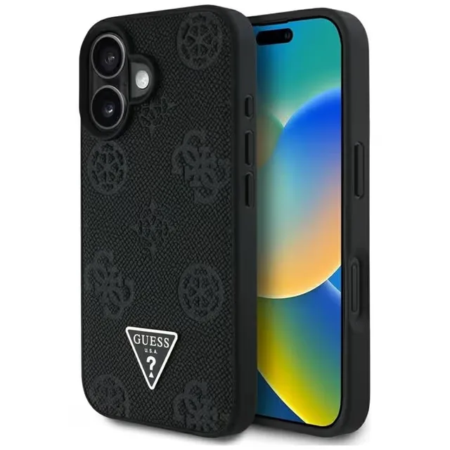 Guess Mobilskal till iPhone 16 MagSafe Hot Stamp Peony Triangle