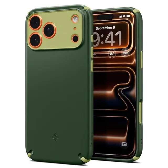 Spigen Mobilskal till iPhone 17 Pro Max Magsafe Nano Pop Hybrid, grön
