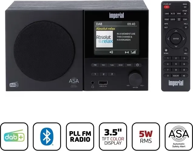 Bordsradio Imperial DABMAN-120BK DAB+, FM Svart