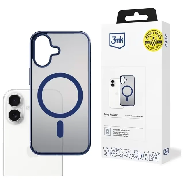 3MK Frosty MagCase mobilskal för iPhone 17, blå