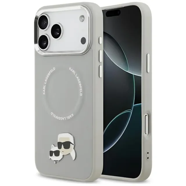 Karl Lagerfeld Mobilskal till iPhone 17 Pro MagSafe Karl Och Choupette Pins
