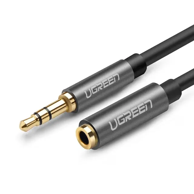 Ugreen AUX 3.5mm mini jack extensionssladd Kabel 1m Silver