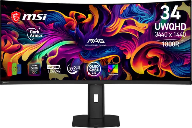 MSI MAG 341CQP QD-OLED X28 28/OLED//280Hz/0,03ms spel-bildskärm