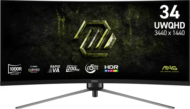 MSI MAG 345CQRF E20 34/VA/200Hz/1ms spelskärm