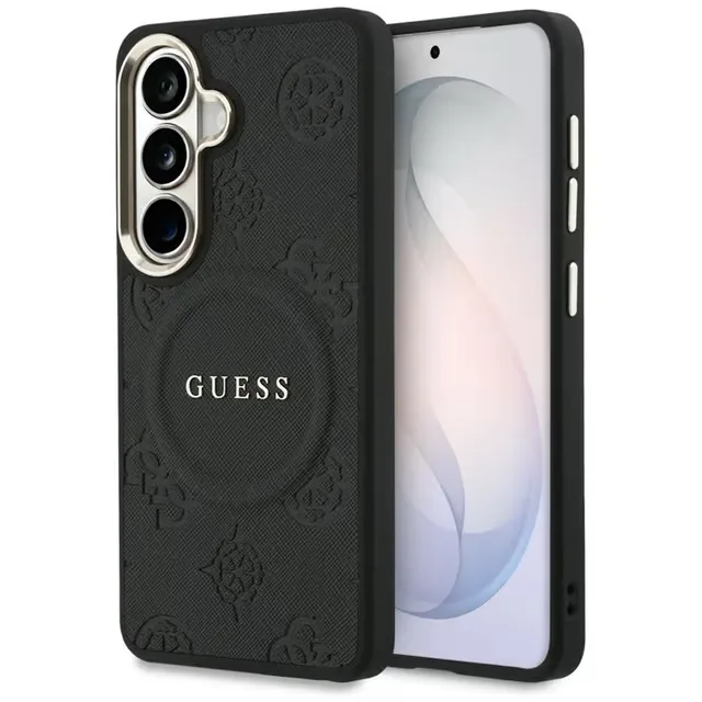 Guess Mobilskal För Galaxy S26 Plus MagSafe Saffiano Peony Embossed Ring