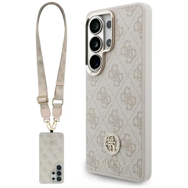 Guess Mobilskal För Galaxy S26 Ultra MagSafe 4G Big Rhinestone Triangle Strap