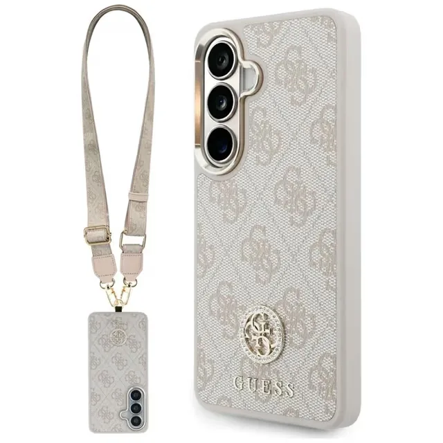 Guess Mobilskal För Galaxy S26 MagSafe 4G Big Rhinestone Triangle Strap
