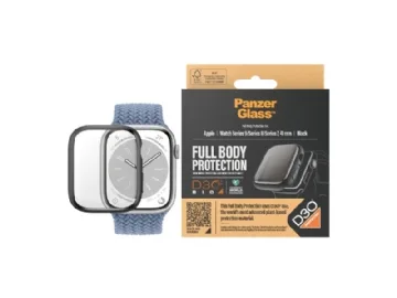 PanzerGlass Helkropps-skärmskydd till Apple Watch 9 41 mm, svart