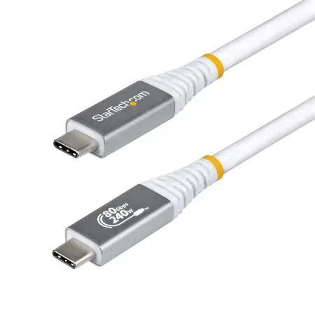 StarTech.com CC150CM80GUSB4CABLEW USB-kabel USB4 Gen 4x2 1,5 m USB C, vit