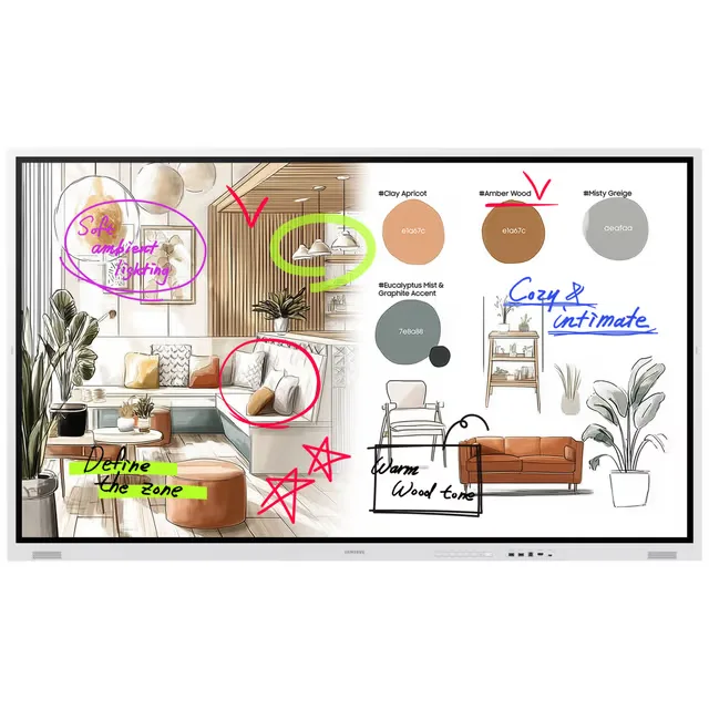 65" Samsung Flip Pro WM65F-X, UHD/3840x2160 IR touch, Tizen, AirPlay2, 2xHDMI/USB/WiFi, högtalare