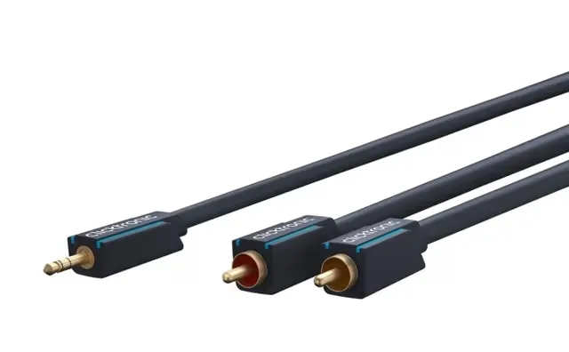 ClickTronic 3,5 mm AUX till RCA-adapterkabel, stereo Premiumkabel