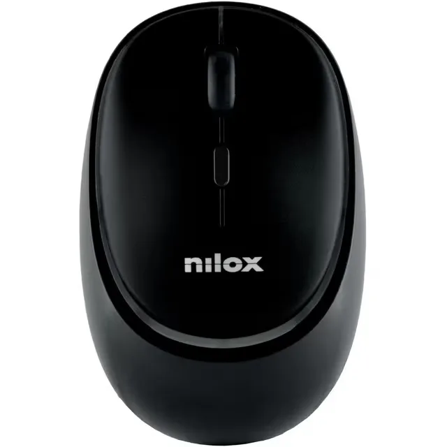 Nilox trådlös mus Dual Mode (BT + 2,4 GHz) Silent Uppladdningsbar Svart