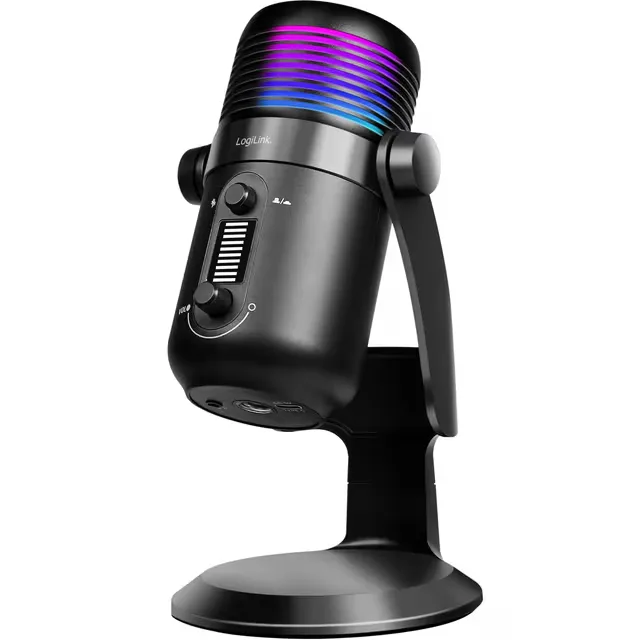 LogiLink Mikrofon USB Riktad NRC RGB Svart