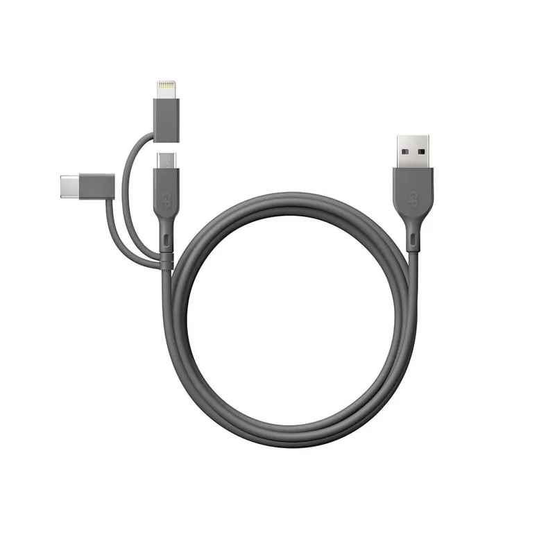 GP Kabel USB-A Till USB-C 3-I-1 Micro-USB + Lightning CY1N 1m