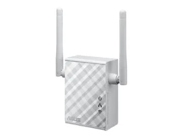 Asus RP-N12 Repeater (Wi-Fi 4 N300, WLAN räckviddsförlängning, strömbrytare, 2 externa antenner, appstyrning)
