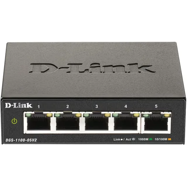 D-Link DGS 1100-05V2 Gigabit Smart-switch, 5 portar